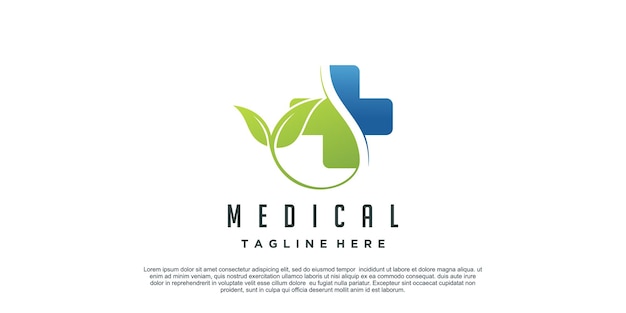 Medical nature logo design unique concept Premium Vector Part 1