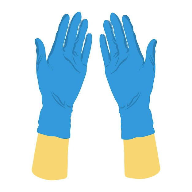 Medical nitrile gloves on isolated white background