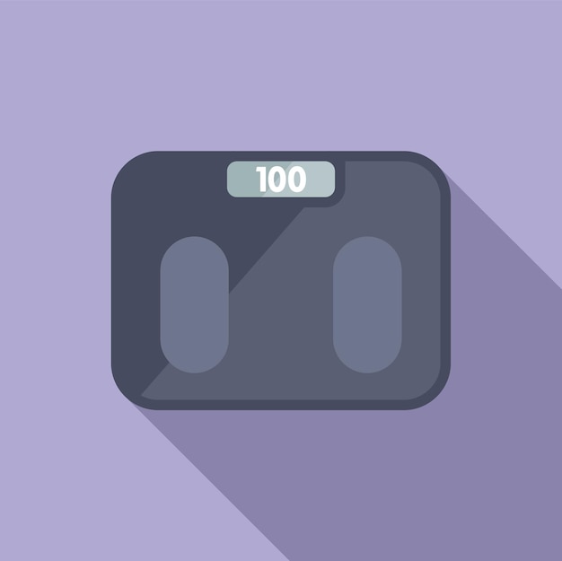 Medical patient scales icon flat vector Review estimation