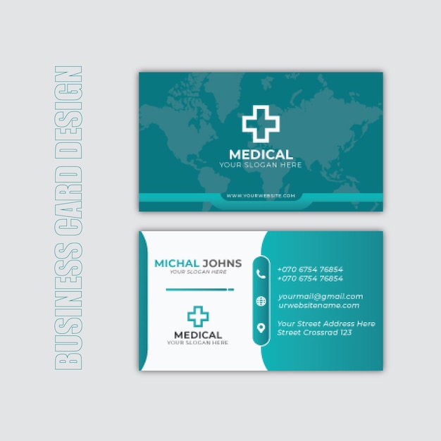 Vector medical or pharmacy business card template vector design