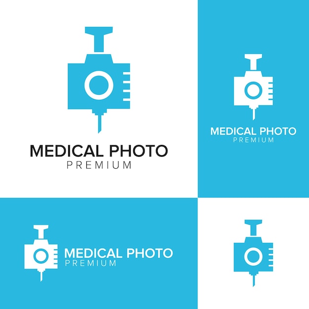 Medical photo logo icon vector template