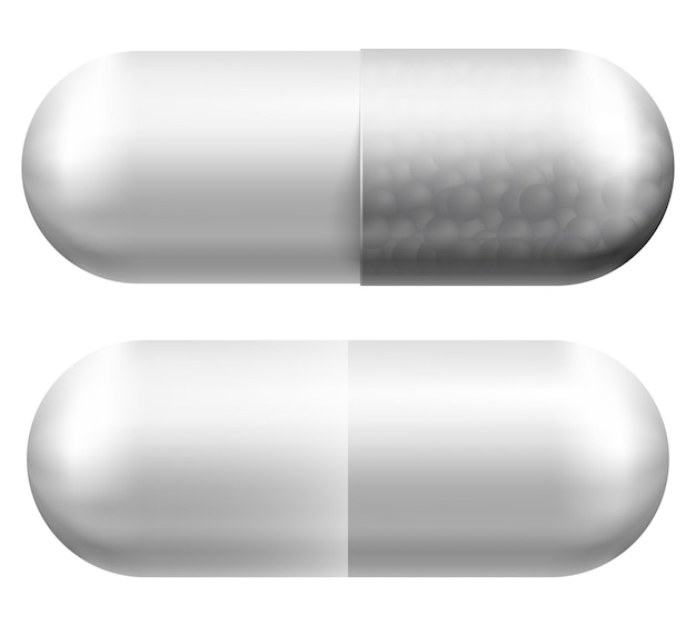 Medical pill. Vector illustration isolated on white