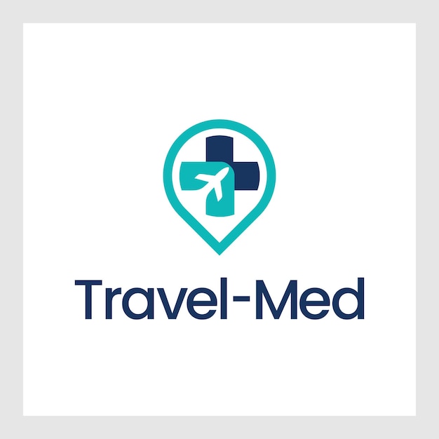 Medical Plane Travel Logo Template Design