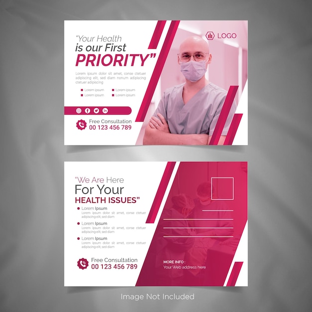 Medical post card template