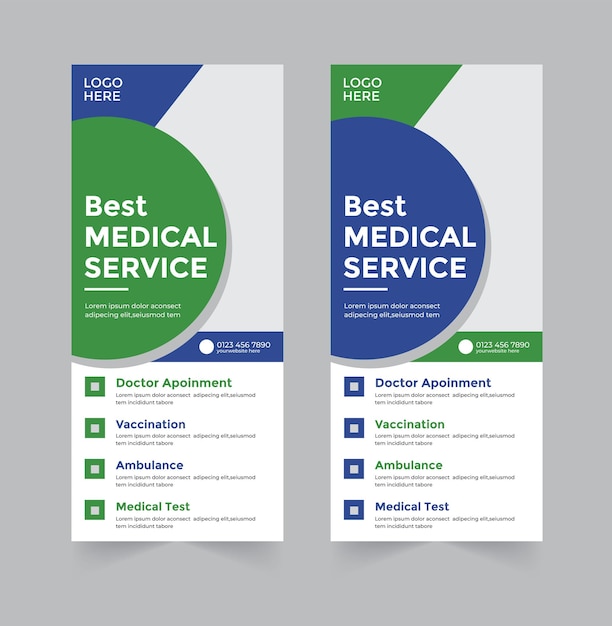 Medical rack card design