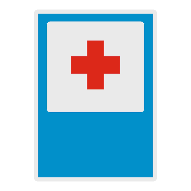 Medical red cross icon Flat illustration of medical red cross vector icon for web