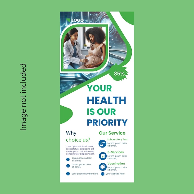 medical roll up banner template design