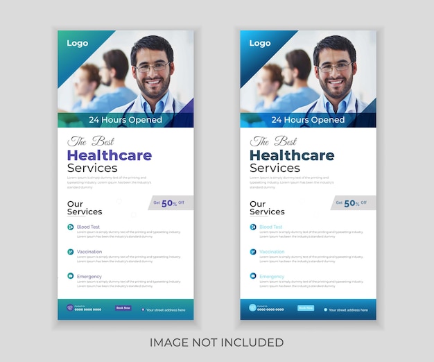 Medical RollUp Or Dl Flyer Design Template For Your Business