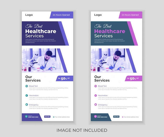 Medical RollUp Or Dl Flyer Design Template For Your Business