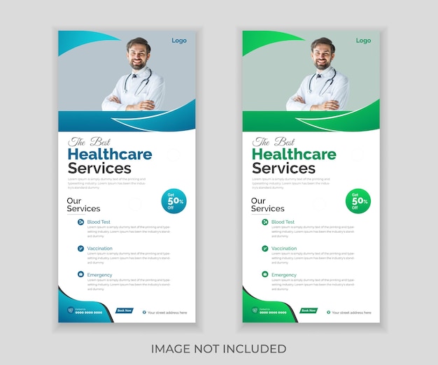 Medical RollUp Or Dl Flyer Design Template For Your Business