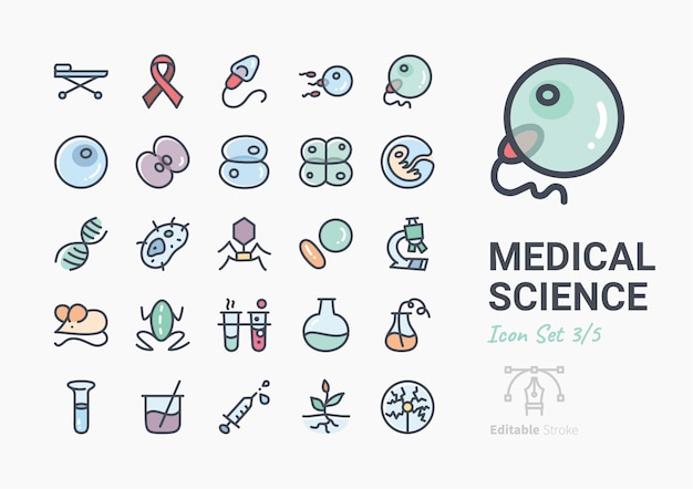 Medical Science icon set