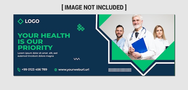 Medical services provide facebook cover and web banner template