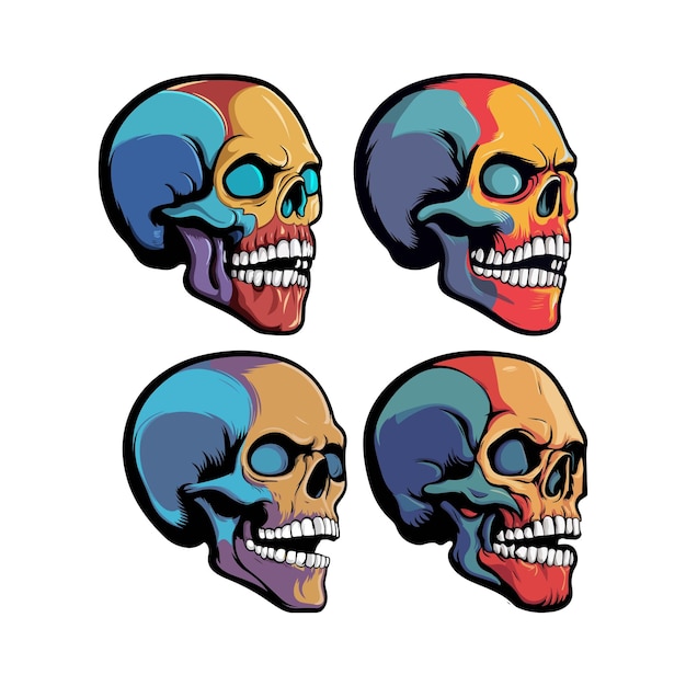 Medical Skull bones vector icon