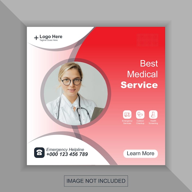 The medical social media banner template