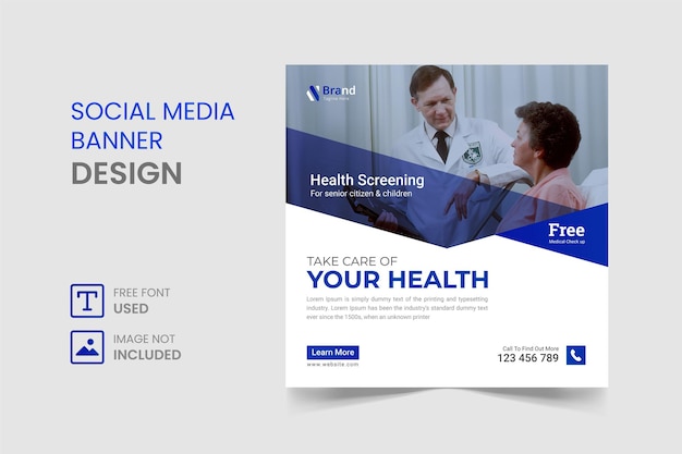 medical social media instagram post or banner design