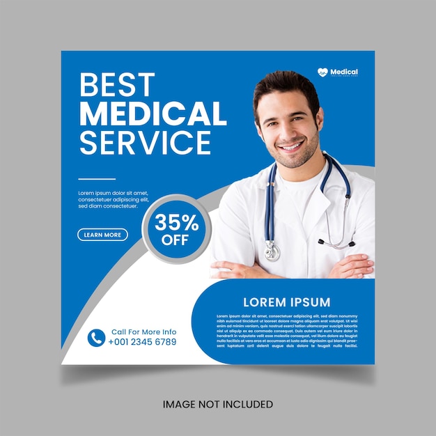 Medical Social Media Post Banner Design Template