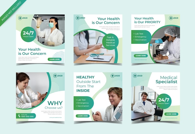 Medical social media post collection template