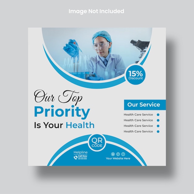 Medical Social Media Post Template Design