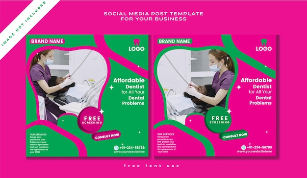 Medical Social media Post template and Instagram Stories