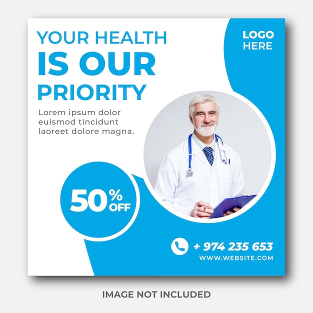 medical social media post template