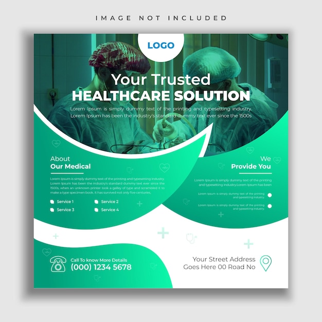 Vector medical social media web banner