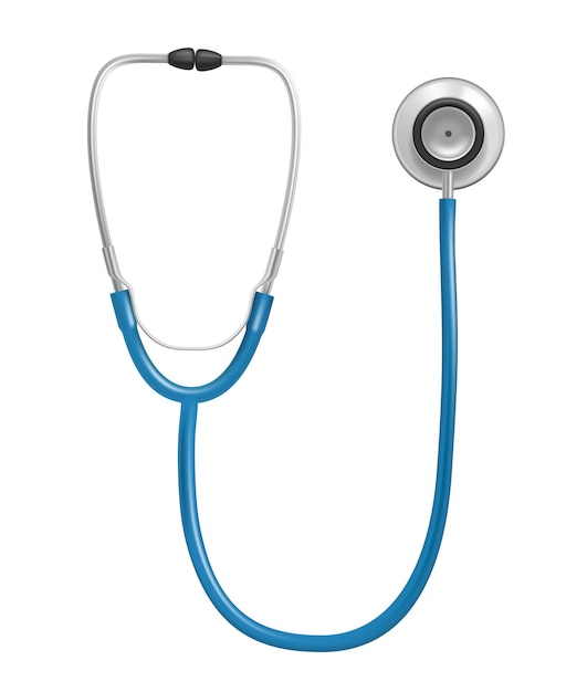 Medical stethoscope. Tools for doctor healthcare concept realistic picture decent vector stethoscope picture. Medical stethoscope, medicine tool instrument illustration