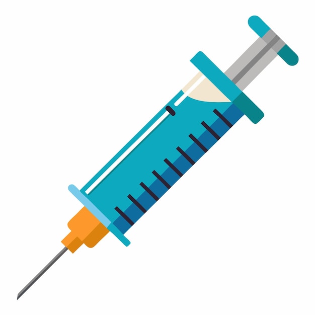 Medical Syringe injection icon design illustration on white background