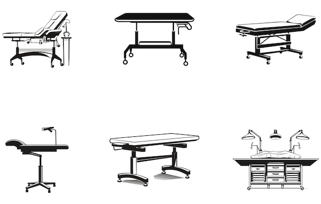 Medical Table Silhouette Medical Table Vector Silhouette