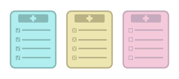 Medical task list in flat style.