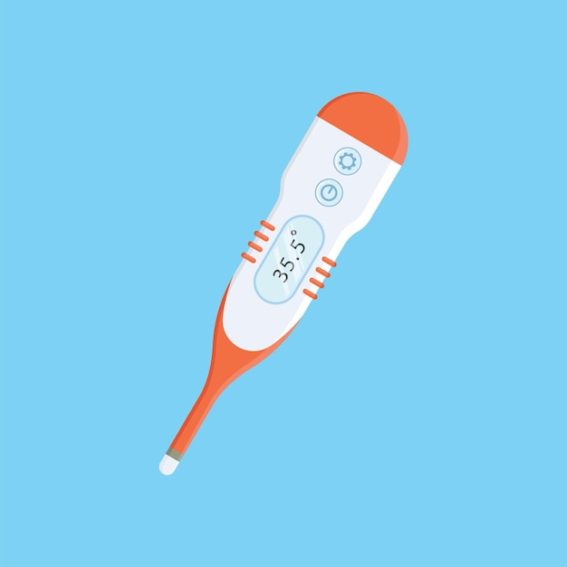 Medical thermometer vector element design template