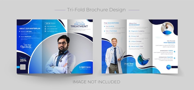 Medical trifold brochure template design