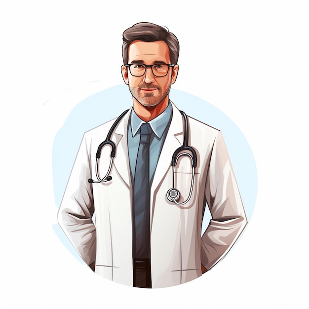 medical vector illustration doctor health medicine hospital care stethoscope professional