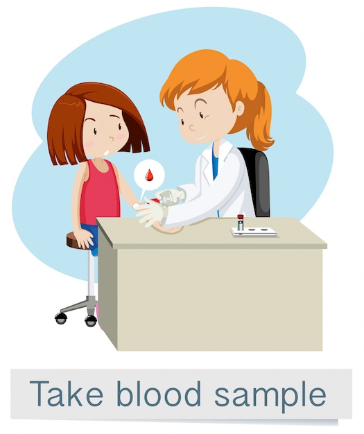 Medical Vector of Taking Blood Sample