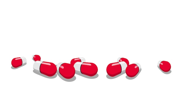 Medicine capsules isolated