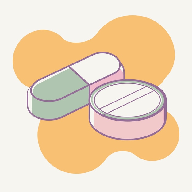 Vector medicine concept isometric vector icon illustration 1