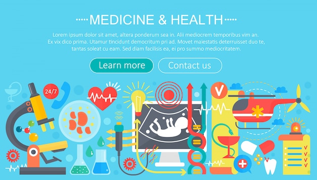 Medicine and health infographics template design