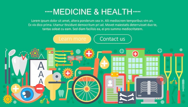 Medicine and health infographics template design