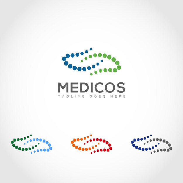 Medicos Logo template design Free Vector