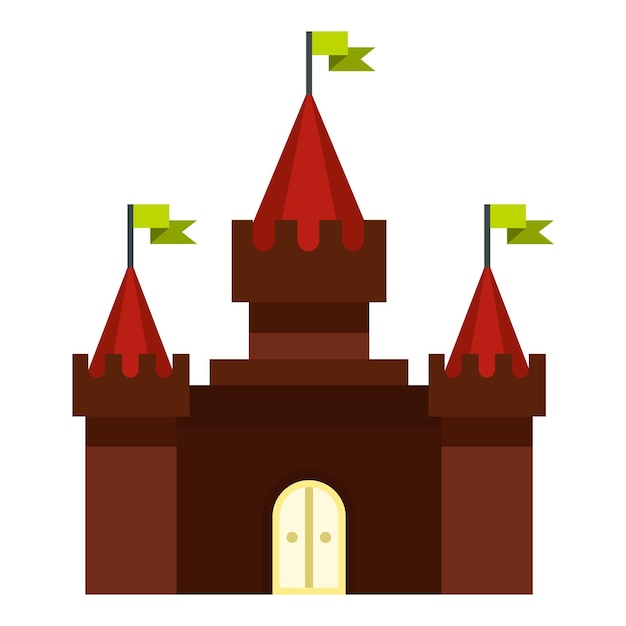 Medieval castle icon Flat illustration of castle vector icon for web design