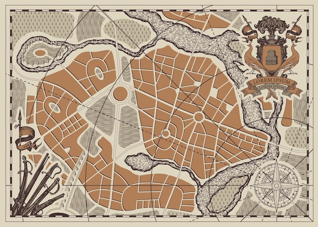 medieval city map