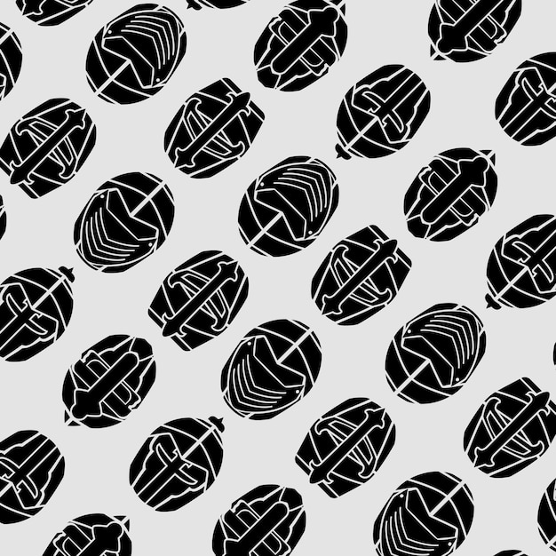 Vector medieval helmet icons pattern background vector illustration