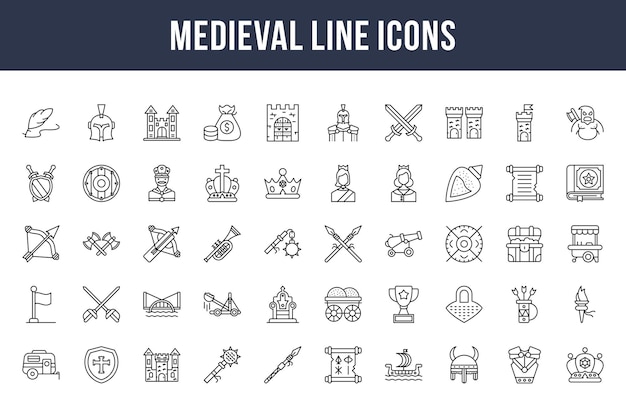 Medieval Line Icons