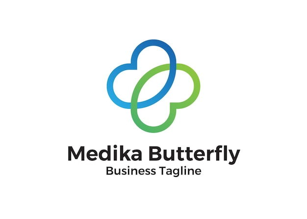 Medika Butterfly Logo design template