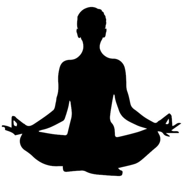 Meditation yoga pose vector file