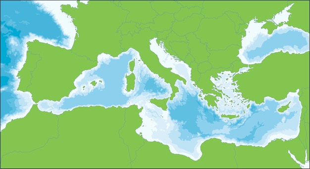 Mediterranean Sea map