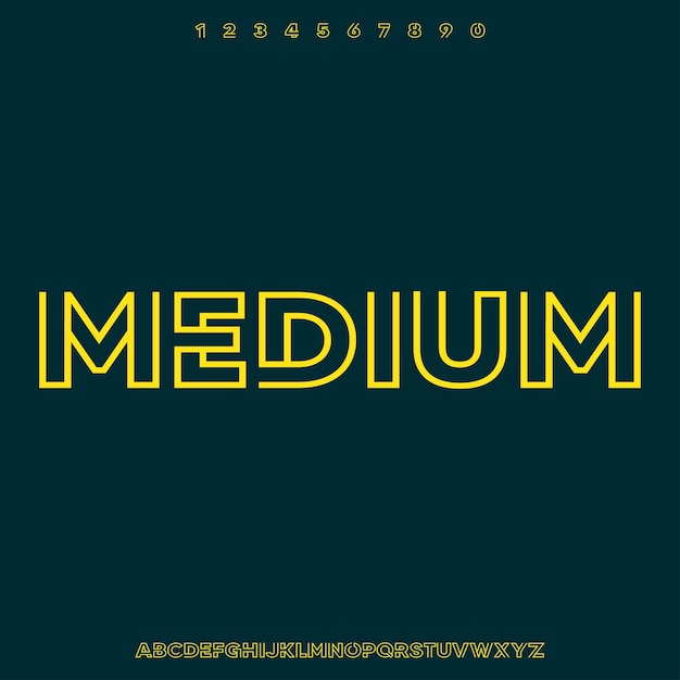 MEDIUM URBAN CONDENSED FONT VECTOR