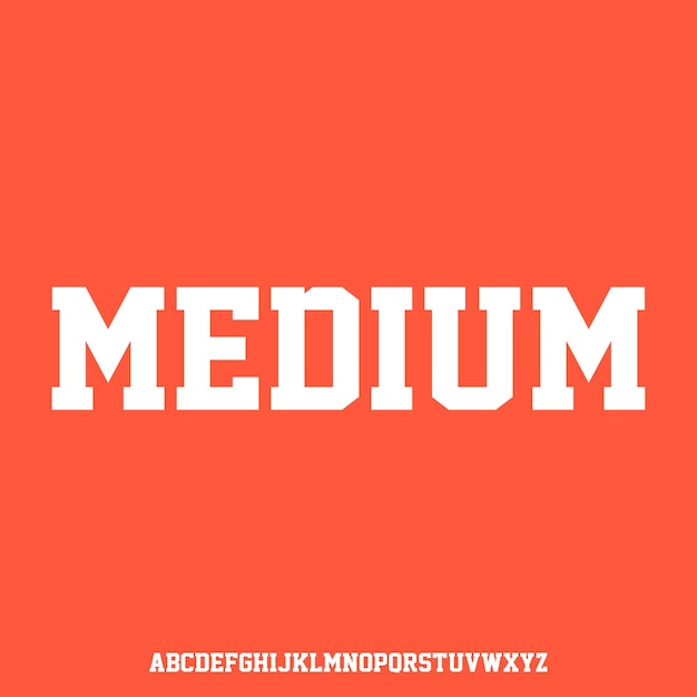 MEDIUM URBAN CONDENSED FONT VECTOR