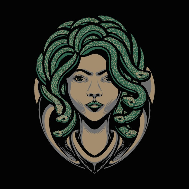 The medusa head illustration