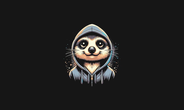 meerkat wearing jacket vector illustration design