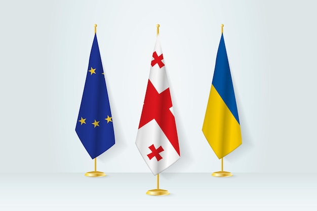 Meeting concept between Georgia European Union and Ukraine